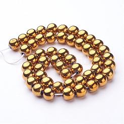 Non-Magnetic Synthetic Hematite Beads Strands&nbsp;G-G091-8mm-1