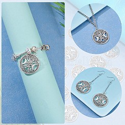 60Pcs Life of Tree Moon Charm Pendant Triple Moon Goddess Pendant Ancient Bronze for Jewelry Necklace Earring Making crafts&nbsp;JX339B