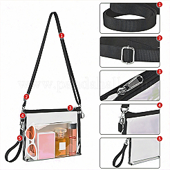 Waterproof Transparent PVC Crossbody Bags&nbsp;AJEW-WH20115-05C