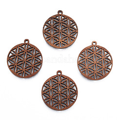 Natural Walnut Wood Pendants&nbsp;WOOD-N011-013