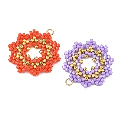 Glass Seed Beaded Pendants&nbsp;PALLOY-MZ01411