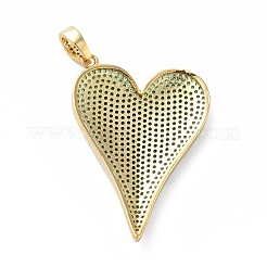Rack Plating Brass Micro Pave Cubic Zirconia Pendants&nbsp;KK-E281-01G