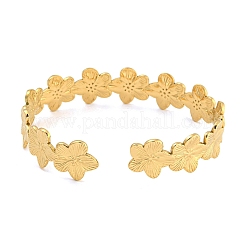 Real 18K Gold Plated 304 Stainless Steel Cuff Bangles&nbsp;BJEW-L695-001G-04