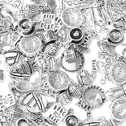 100Pcs 10 Style Tea Theme Tibetan Style Zinc Alloy Pendants&nbsp;TIBEP-CJ0001-69