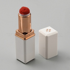 Lipstick Shape Plastic with Alloy Cross Stitch Storage Tool&nbsp;AJEW-WH20008-05A-RG