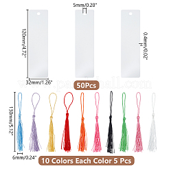 50Pcs 10 Colors Polyester Tassel Decorations&nbsp;OCOR-WR0001-74