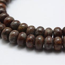 Natural Red Snowflake Obsidian Beads Strands&nbsp;G-G665-14-6x4mm