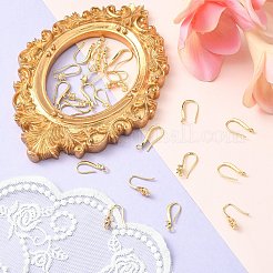 24Pcs 6 Style Brass Micro Pave Clear Cubic Zirconia Earring Hooks&nbsp;KK-BBC0002-11