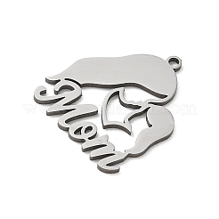 Mother's Day 304 Stainless Steel Pendants&nbsp;STAS-E525-03B-P