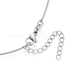 1MM 304 Stainless Steel Round Snake Chain Necklaces&nbsp;LS-NJEW-N059-03P