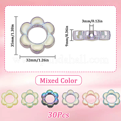 30Pcs Transparent Acrylic with Enamel Beads&nbsp;MACR-SP0001-04