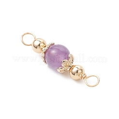 9Pcs 9 Colors Natural & Synthetic Mixed Gemstone Round Links Connector Charms&nbsp;PALLOY-JF04755