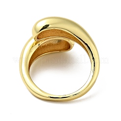 Brass Teardrop Open Cuff Ring for Women&nbsp;RJEW-A008-03G
