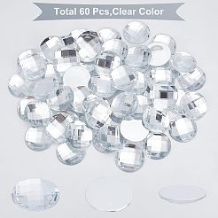 60Pcs Acrylic Faceted Cabochons&nbsp;OACR-FG0001-06