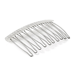 304 Stainless Steel & Plastic Hair Comb Findings&nbsp;MAK-K021-07B-P