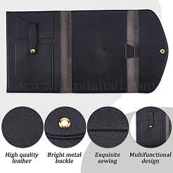 2Pcs 2 Colors Imitation Leather & Zinc Alloy File Folders&nbsp;OFST-CP0001-10B