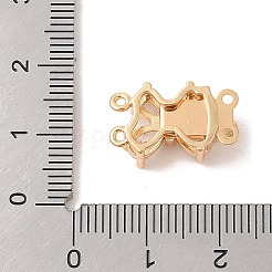 Golden Brass Micro Pave Cubic Zirconia Box Clasps&nbsp;KK-B100-038G
