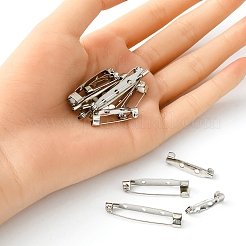 100Pcs 4 Size Iron Brooch Findings&nbsp;IFIN-YW0001-63
