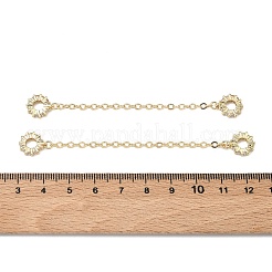 Brass Micro Pave Clear Cubic Zirconia European Beads&nbsp;KK-G557-18G