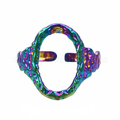 Open Oval Cuff Rings&nbsp;RJEW-N038-001