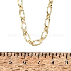 4MM Brass Textured Figaro Chain Necklaces for Women&nbsp;NJEW-JN06140