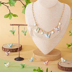 14Pcs 7 Colors Handmade Porcelain Beads&nbsp;PORC-TA0001-18
