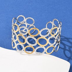 304 Stainless Steel Cuff Bangles for Women&nbsp;BJEW-G757-11GP