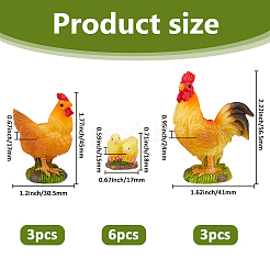 12Pcs 3 Styles Resin Animals Display Decoration&nbsp;RESI-FH0001-68