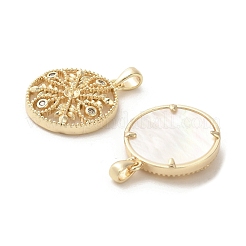 Brass Micro Pave Cubic Zirconia Pendants&nbsp;KK-P260-22G