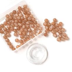 100Pcs 8mm Grade AAA Natural Gemstone Sunstone Round Beads&nbsp;DIY-LS0002-56