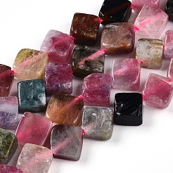 Natural Multicolor Tourmaline Beads Strands&nbsp;G-T140-04B