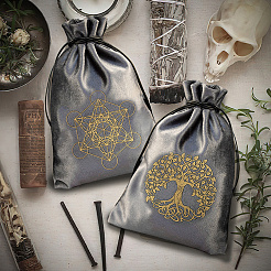 Rectangle Gold Stamping Velvet Tarot Storage Drawstring Bags for Divination&nbsp;ABAG-WH20001-25C