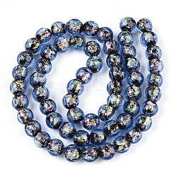 Handmade Foil Glass Beads Strands&nbsp;FOIL-N029-05B