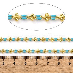 Brass Enamel Link Chains&nbsp;CHC-L050-07G-06