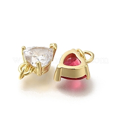 Heart Brass Charms&nbsp;KK-M295-01G