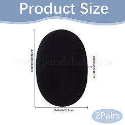 Faux Suede Oval Knee and Elbow Pads&nbsp;DIY-CL0001-96A