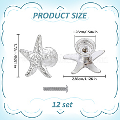 12 Bags Starfish Alloy Drawer Pull Handle&nbsp;AJEW-WR0003-49