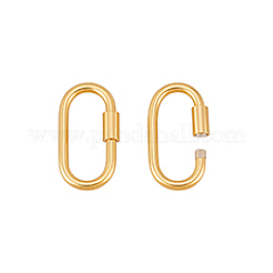 2Pcs 925 Sterling Silver Locking Carabiner Clasps&nbsp;STER-PH0003-94