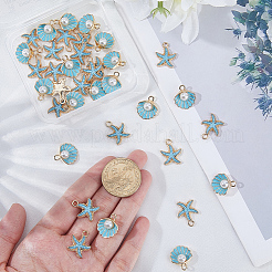 40Pcs 2 Styles Alloy Enamel Pendants&nbsp;ENAM-SC0007-31