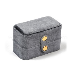 Mini Rectangle Velvet Ring Storage Boxes with Snap Buttons&nbsp;CON-Z009-02F