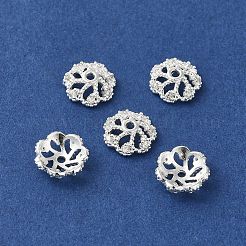 Rack Plating Brass Beads Caps&nbsp;KK-B088-02B-S