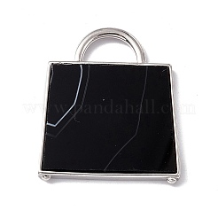 Natural Dyed & Heated Black Agate Pendants&nbsp;G-G977-04P-01