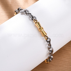 201 Stainless Steel Byzantine Chain Bracelets&nbsp;BJEW-B078-159GP