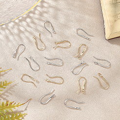 20Pcs 2 Color Brass Earring Hooks&nbsp;KK-PH0002-77