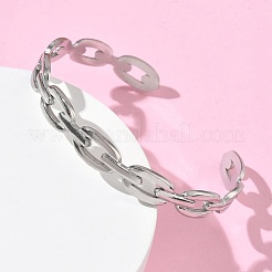 304 Stainless Steel Cuff Bangles&nbsp;BJEW-A160-01P