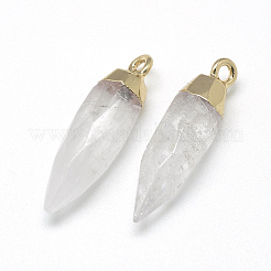 Natural Quartz Crystal Pointed Pendants&nbsp;G-Q495-05G