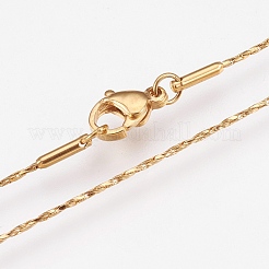 304 Stainless Steel Boston Link Chain Necklaces&nbsp;NJEW-G313-22G