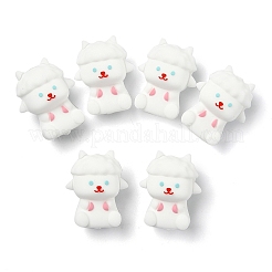 6Pcs Sheep Food Grade Silicone Focal Beads&nbsp;SIL-YW0002-12
