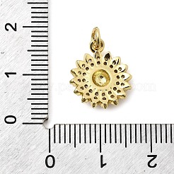 Brass Micro Pave Cubic Zirconia Pendants&nbsp;KK-I360-082G
