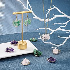 12Pcs 3 Styles Natural Gemstone Pendants&nbsp;FIND-FH0004-67